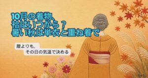 10月の着物、袷はいつから？